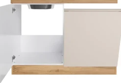 KOCHSTATION Spülenschrank »KS-Virginia,neu in verbesserter Ausführung« Stauraum, Softclose, ohne Armatur,Breite 110 cm, inklusive Einbauspüle, Soft-Close