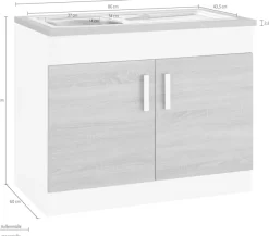 KOCHSTATION Spülenschrank »KS-Gera« Breite 100 cm