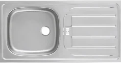 KOCHSTATION Spülenschrank »KS-Tulsa« 100 cm breit, 2 Türen, Metallgriff, MDF Front, inkl. Einbauspüle