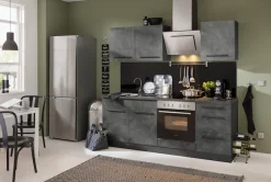 KOCHSTATION Spülenschrank »KS-Tulsa« 100 cm breit, 2 Türen, Metallgriff, MDF Front, inkl. Einbauspüle