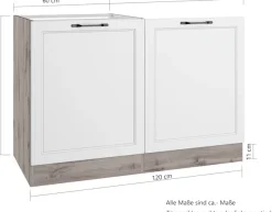KOCHSTATION Spülenschrank »KS-Lana« Breite 120 cm