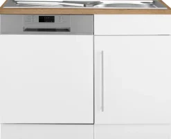 KOCHSTATION Spülenschrank »KS-Samos« 110 cm breit, inkl. Tür/Sockel für Geschirrspüler