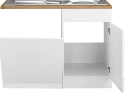 KOCHSTATION Spülenschrank »KS-Samos« 110 cm breit, inkl. Tür/Sockel für Geschirrspüler