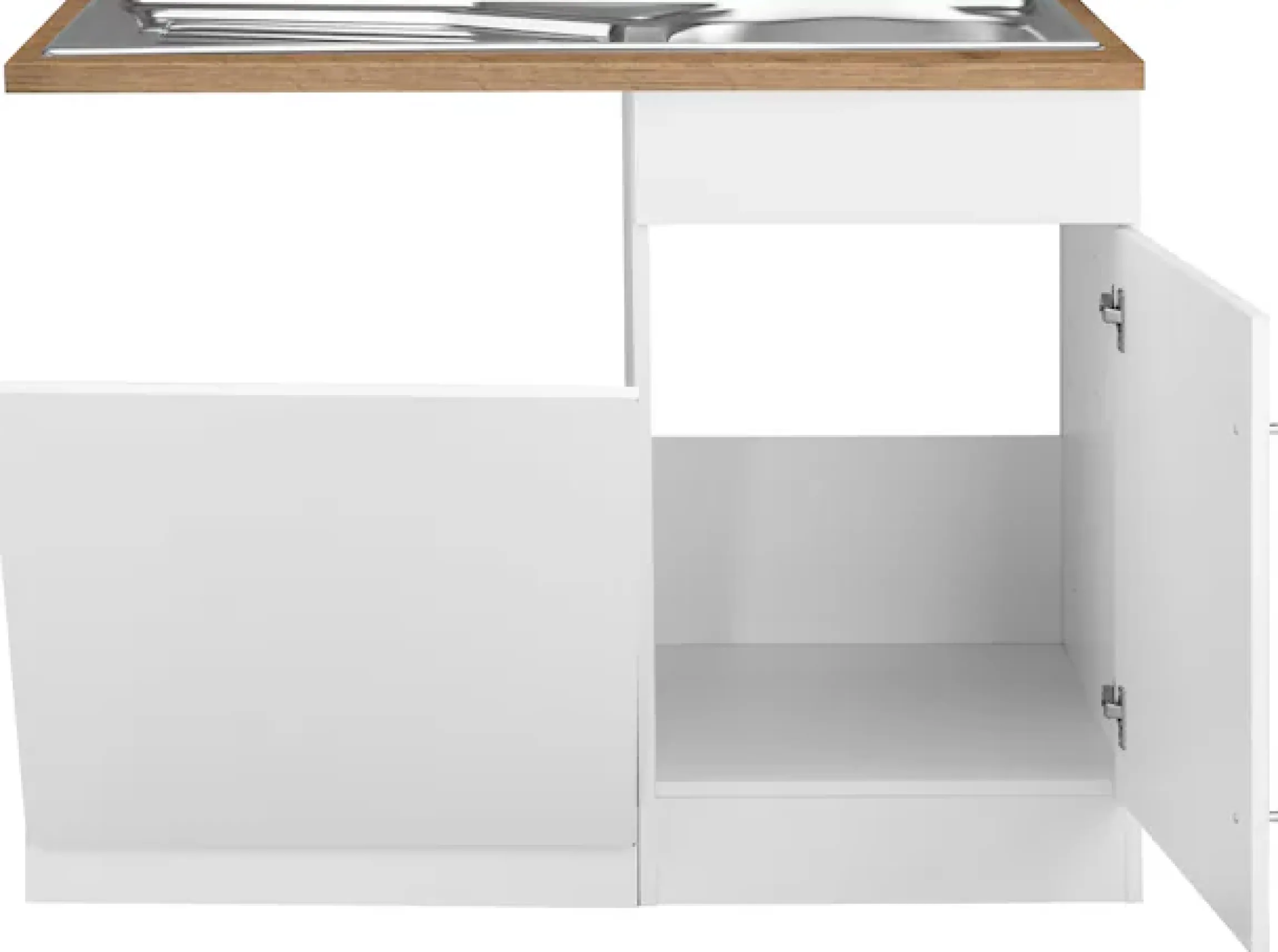 KOCHSTATION Spülenschrank »KS-Samos« 110 cm breit, inkl. Tür/Sockel für Geschirrspüler