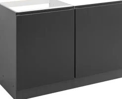 KOCHSTATION Spülenschrank »KS-Bruneck« >>Bruneck<< 120 cm breit, für viel Stauraum, hochwertige MDF-Fronten