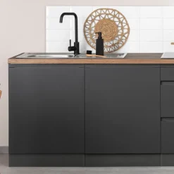KOCHSTATION Spülenschrank »KS-Bruneck« >>Bruneck<< 120 cm breit, für viel Stauraum, hochwertige MDF-Fronten