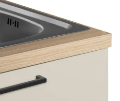 KOCHSTATION Spülenschrank »Luna, Unterschrank für Spüle, Küchenspülenschrank, Made inItaly« B/T/H: 120×60×85 cm, inklusive Einbauspüle und Siphon