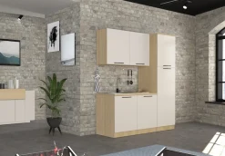 KOCHSTATION Spülenschrank »Luna, Unterschrank für Spüle, Küchenspülenschrank, Made inItaly« B/T/H: 120×60×85 cm, inklusive Einbauspüle und Siphon