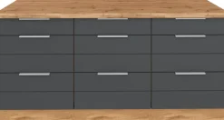 KOCHSTATION Unterschrank »KS-Luhe« 180 cm breit, für viel Stauraum, MDF-Fronten mit waagerechter Lisene