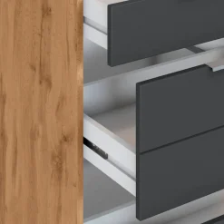 KOCHSTATION Unterschrank »KS-Luhe« 180 cm breit, für viel Stauraum, MDF-Fronten mit waagerechter Lisene