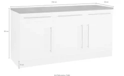 KOCHSTATION Unterschrank »KS-Samos« Breite 150 cm