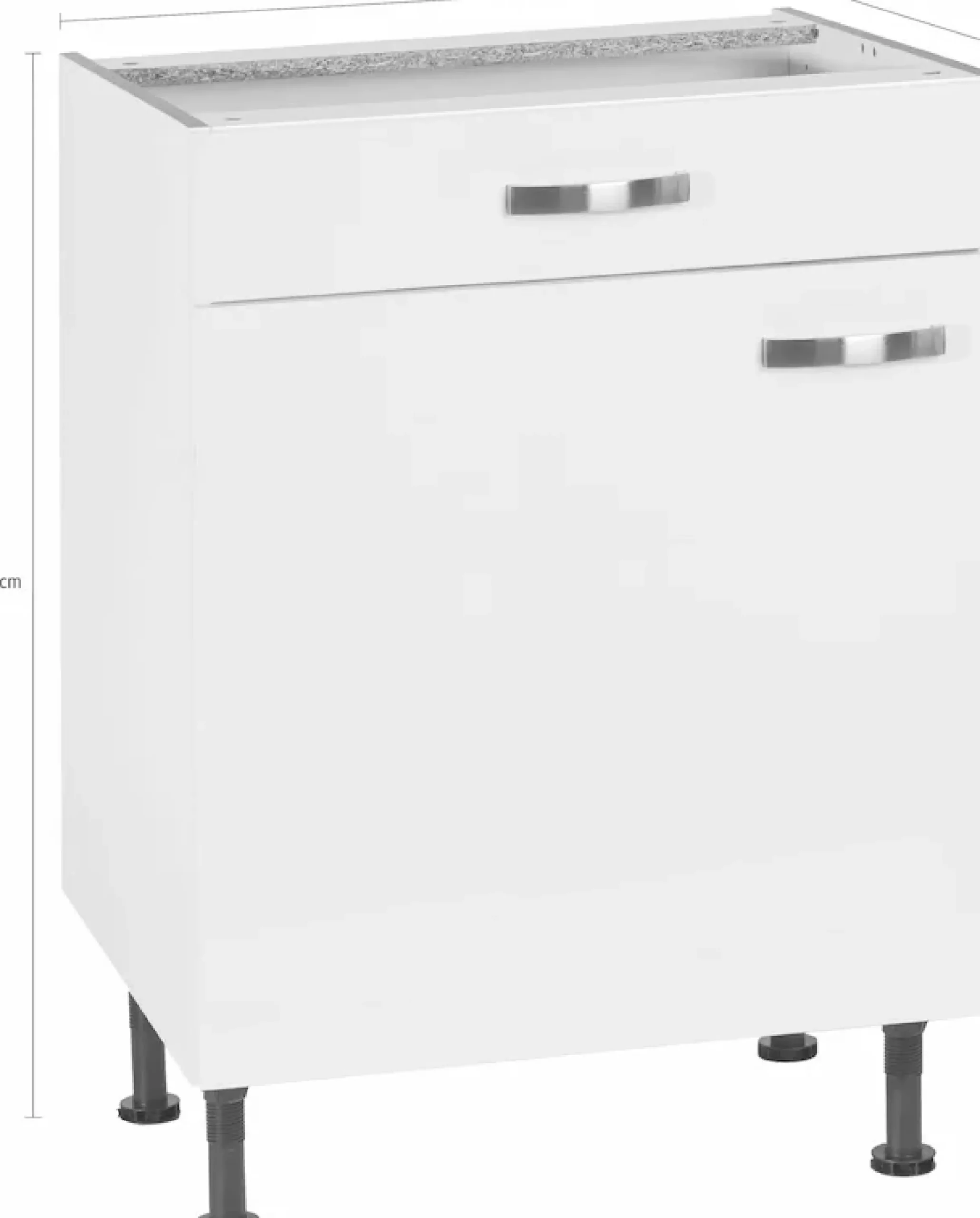 KOCHSTATION Unterschrank »KS-Cara« Breite 60 cm, mit Vollauszug und Soft-Close-Funktion