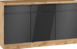 KOCHSTATION Unterschrank »KS-Virginia,neu in verbesserter Ausführung« Stauraum, Softclose,Breite 150 cm, 3 Türen, Soft-Close-Funktion