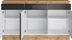 KOCHSTATION Unterschrank »KS-Virginia,neu in verbesserter Ausführung« Stauraum, Softclose,Breite 150 cm, 3 Türen, Soft-Close-Funktion