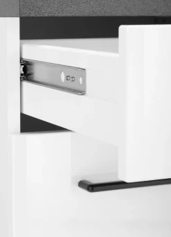 KOCHSTATION Unterschrank »KS-Tulsa« 50 cm breit, 1 Tür, 1 Schubkasten, schwarzer Metallgriff, MDF Front