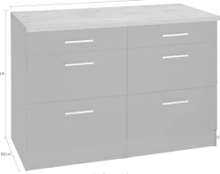 KOCHSTATION Unterschrank »KS-Kehl« Breite 120 cm