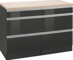KOCHSTATION Unterschrank »KS-Ohio« Breite 120 cm