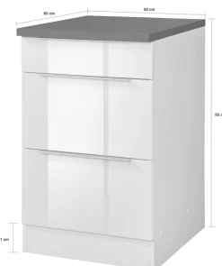 KOCHSTATION Unterschrank »KS-Brindisi« 50 cm breit, inklusive 2 großer Auszüge