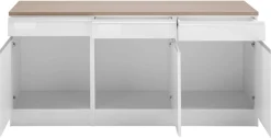 KOCHSTATION Unterschrank »KS-Ohio« Breite 180 cm