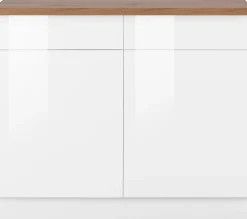 KOCHSTATION Unterschrank »KS-Virginia,neu in verbesserter Ausführung« Stauraum, Softclose, mit CPL-Arbeitsplatte,Breite 100 cm, 2 Türen, Soft-Close-Funktion