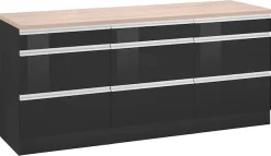 KOCHSTATION Unterschrank »KS-Ohio« Breite 180 cm