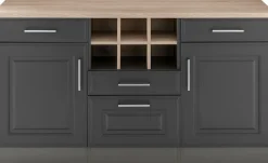 KOCHSTATION Unterschrank »KS-Stockholm« 150 cm breit, hochwertige MDF-Fronten mit Fräsung, viel Stauraum
