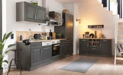 KOCHSTATION Unterschrank »KS-Stockholm« 150 cm breit, hochwertige MDF-Fronten mit Fräsung, viel Stauraum
