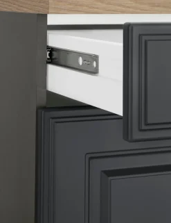 KOCHSTATION Unterschrank »KS-Stockholm« 150 cm breit, hochwertige MDF-Fronten mit Fräsung, viel Stauraum