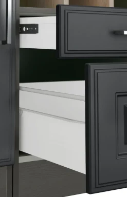 KOCHSTATION Unterschrank »KS-Stockholm« 150 cm breit, hochwertige MDF-Fronten mit Fräsung, viel Stauraum