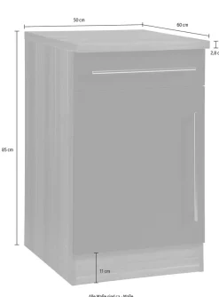 KOCHSTATION Unterschrank »KS-Samos« 50 cm breit