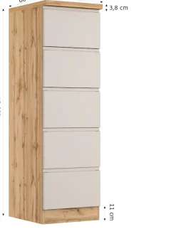 KOCHSTATION Vorratsschrank »KS-Virginia,neu in verbesserter Ausführung« Stauraum, Softclose, mit CPL-Arbeitsplatte,Breite 60 cm, 5 Auszüge, Soft-Close-Funktion