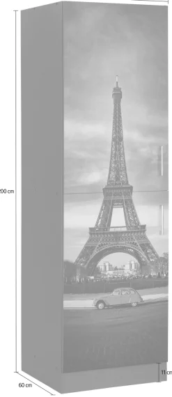 KOCHSTATION Vorratsschrank »KS-Paris« 60 cm breit, 200 cm hoch, viel Stauraum, mit hochwertigem Digitaldruck