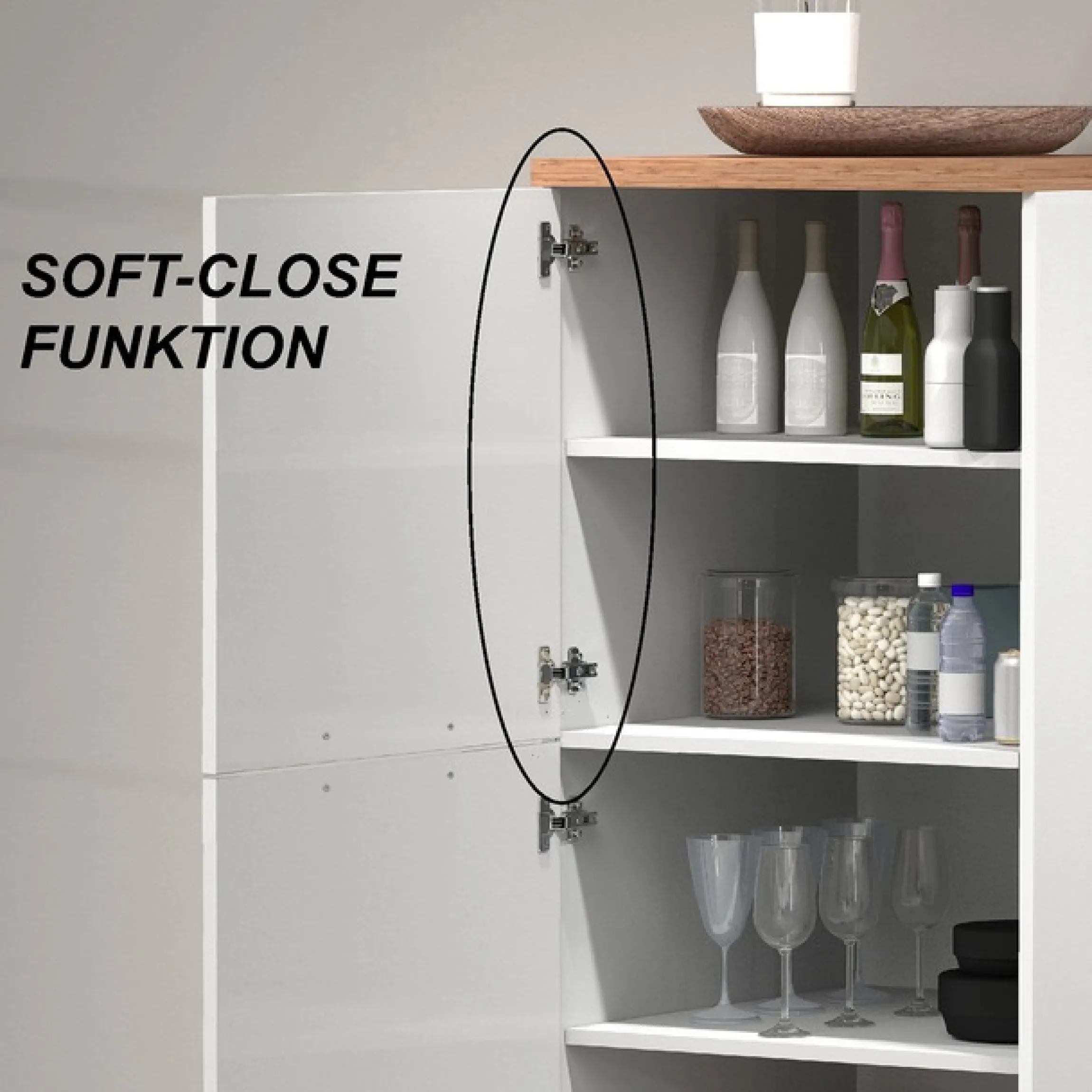 KOCHSTATION Vorratsschrank »KS-Sole,Hauswirtschaftsschrank,Stauschrank,Küchenschrank« Breite/Höhe 60/165 cm, 5 Fächer