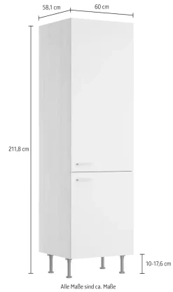KOCHSTATION Vorratsschrank »KS-Lucy« Breite 60 cm, mit 2 Türen, Soft-Close, höhenverstellbare Füße