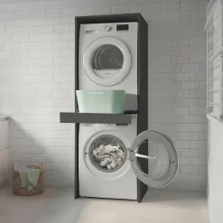 KOCHSTATION Waschmaschinenumbauschrank »KS-Linda« Breite 67 cm, 25mm starke Wände, ausziehbare Ablage
