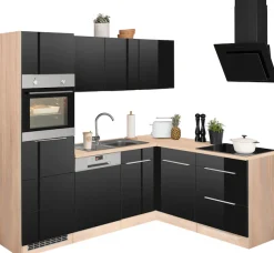 KOCHSTATION Winkelküche »KS-Brindisi« Stellbreite 230/170 cm, wahlweise mit E-Geräten, mit MDF-Fronten