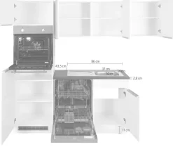 KOCHSTATION Winkelküche »KS-Brindisi« Stellbreite 230/170 cm, wahlweise mit E-Geräten, mit MDF-Fronten