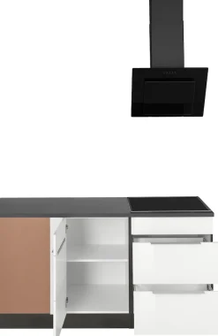 KOCHSTATION Winkelküche »KS-Brindisi Stellbreite 290/170 cm« wahlweise mit E-Geräten und Induktion, mit MDF-Fronten