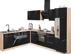 KOCHSTATION Winkelküche »KS-Brindisi« Stellbreite 220/280 cm, wahlweise mit E-Geräten, mit MDF-Fronten