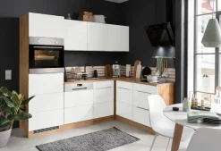 KOCHSTATION Winkelküche »KS-Brindisi Stellbreite 230/170 cm« wahlweise mit E-Geräten und Induktion, mit MDF-Fronten