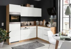 KOCHSTATION Winkelküche »KS-Brindisi Stellbreite 230/170 cm« wahlweise mit E-Geräten und Induktion, mit MDF-Fronten