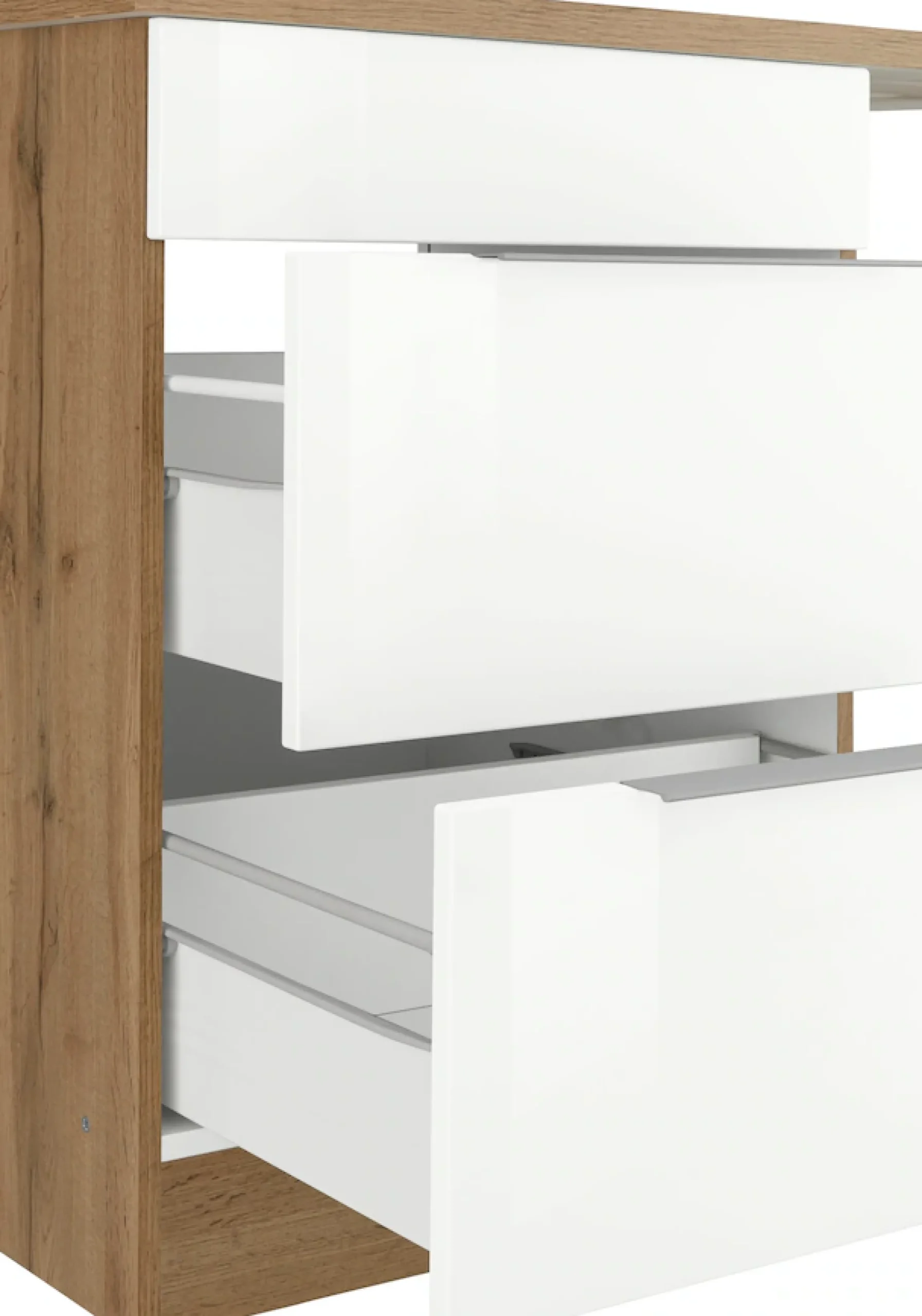 KOCHSTATION Winkelküche »KS-Brindisi Stellbreite 230/170 cm« wahlweise mit E-Geräten und Induktion, mit MDF-Fronten