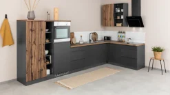 KOCHSTATION Winkelküche »KS-Bruneck« Stellbreite 380/180 cm breit, ohne E-Geräten, MDF Fronten