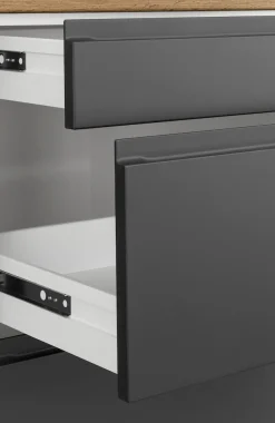 KOCHSTATION Winkelküche »KS-Bruneck« Stellbreite 380/180 cm breit, ohne E-Geräten, MDF Fronten
