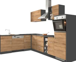 KOCHSTATION Winkelküche »KS-Colmar« ohne E-Geräte, Stellbreite 210/300 cm