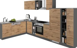 KOCHSTATION Winkelküche »KS-Colmar« ohne E-Geräte, Stellbreite 210/360 cm