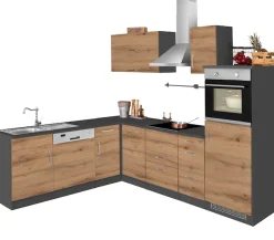 KOCHSTATION Winkelküche »KS-Colmar« mit E-Geräten, Stellbreite 210/270 cm