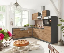 KOCHSTATION Winkelküche »KS-Colmar« mit E-Geräten, Stellbreite 210/270 cm