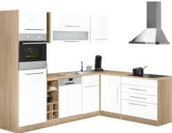 KOCHSTATION Winkelküche »KS-Eton« mit E-Geräten, Stellbreite 260 x 190 cm