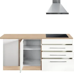 KOCHSTATION Winkelküche »KS-Eton« mit E-Geräten, Stellbreite 260 x 190 cm